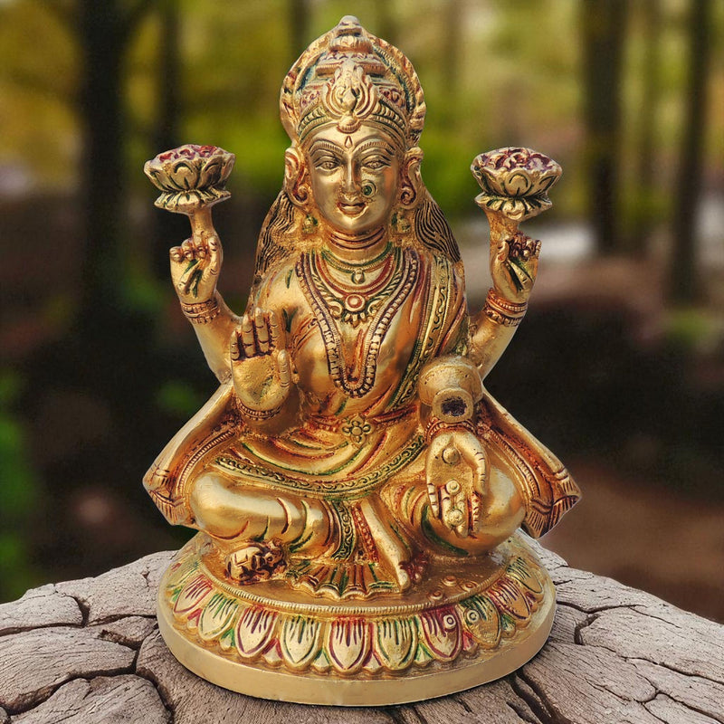 Brass Lakshmi — 8"