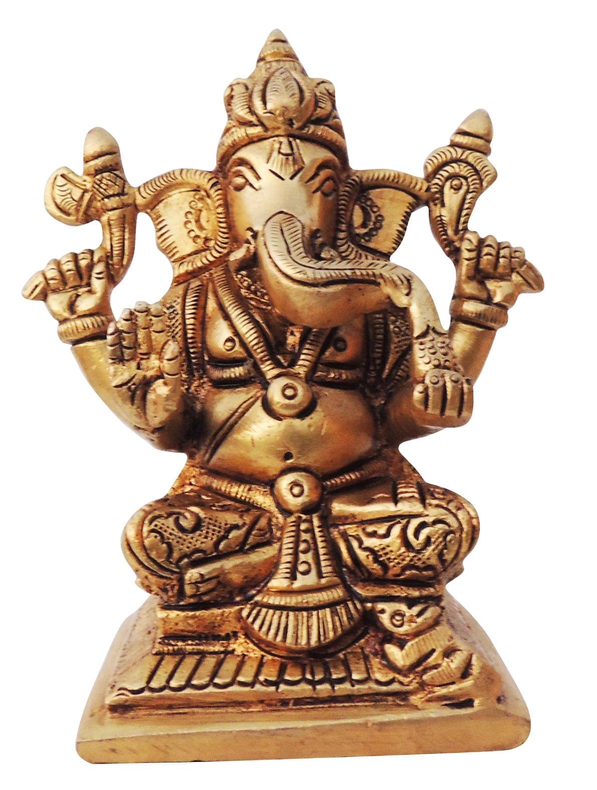 Brass Ganesh — 4.2"