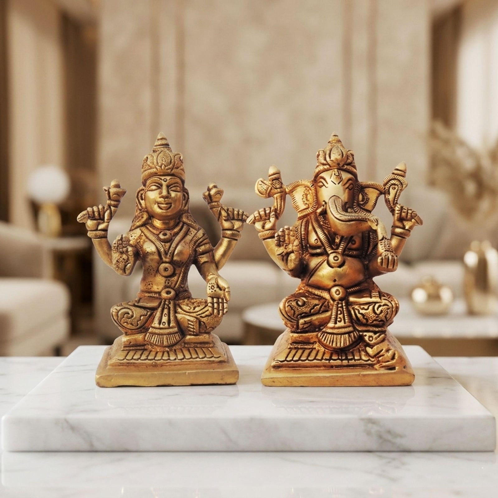 Brass Lakshmi-Ganesh Set