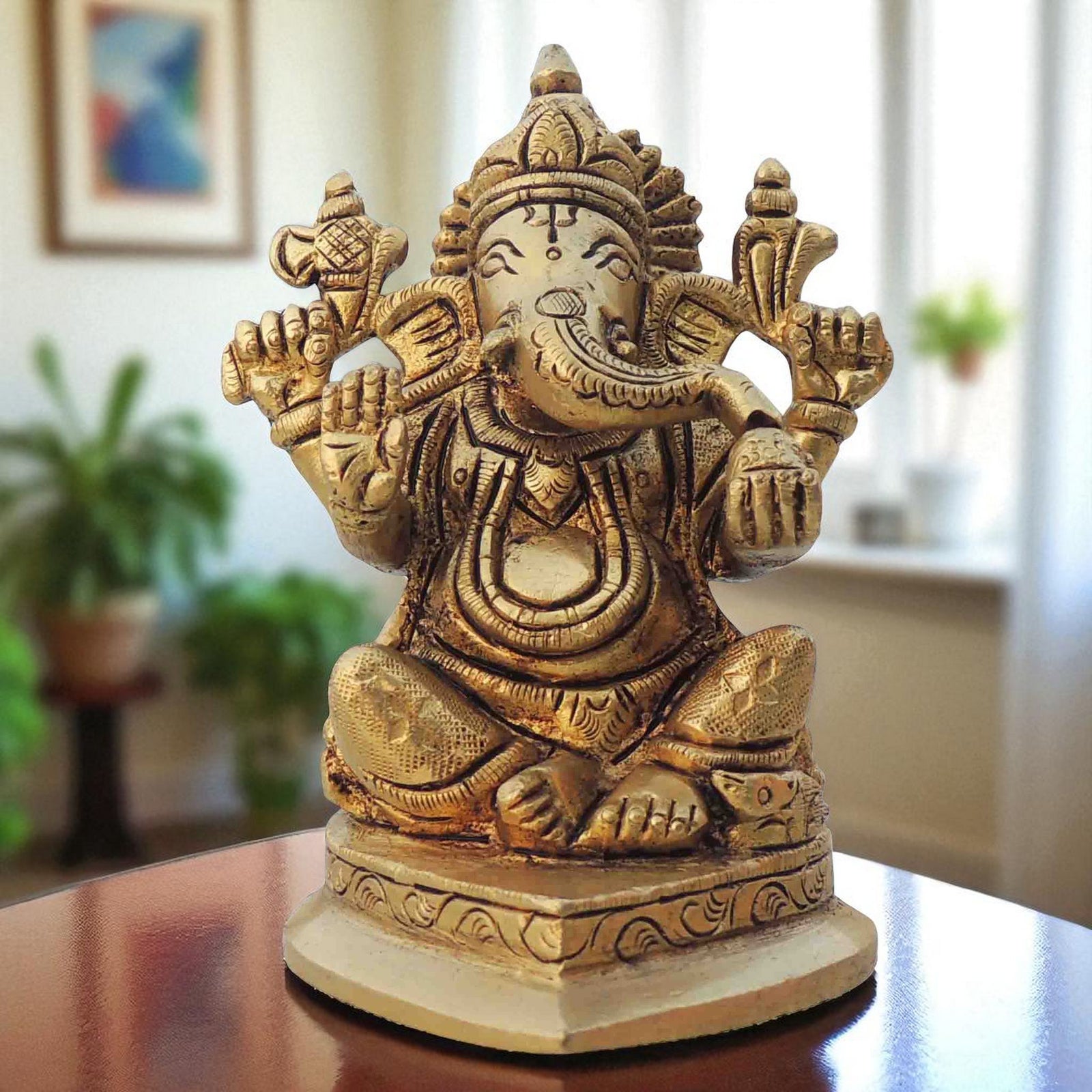Brass Ganesh — 4"