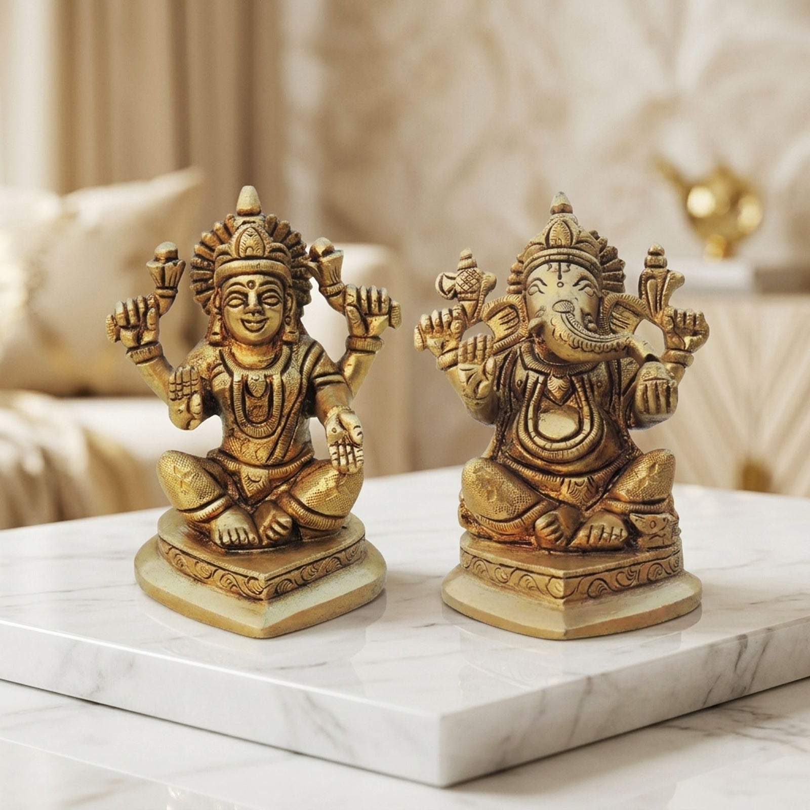 Brass Lakshmi-Ganesh Set