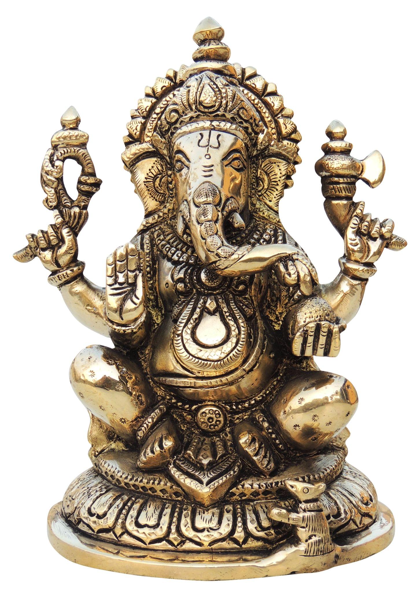 Brass Ganesh — 7.5"