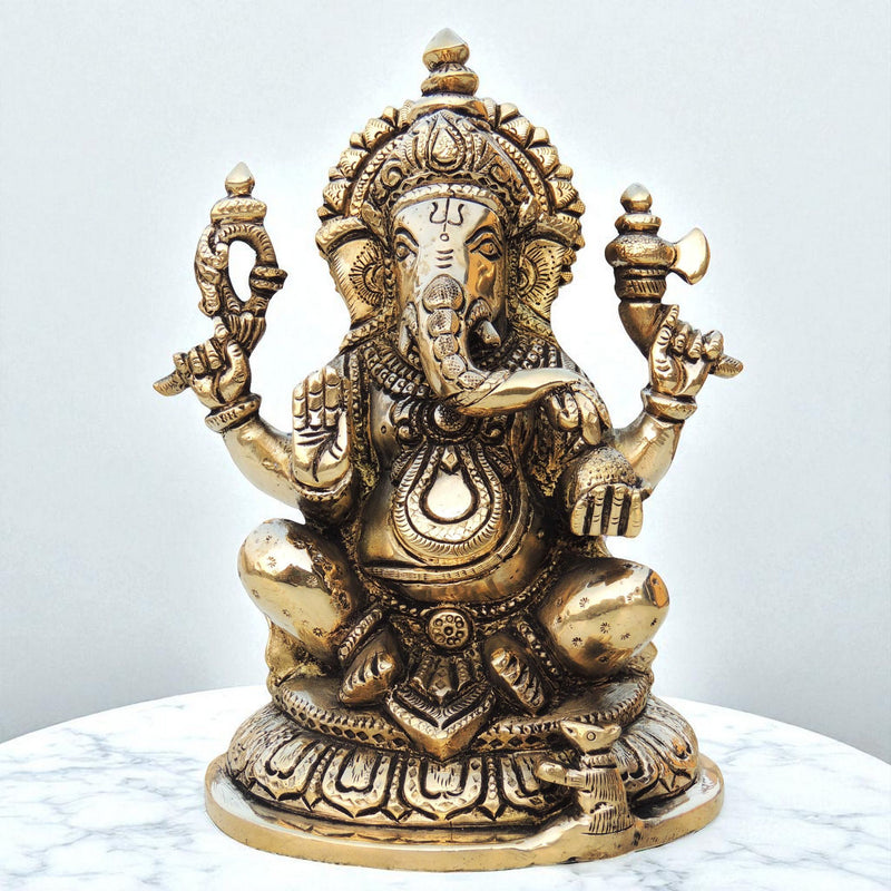 Brass Ganesh — 7.5"