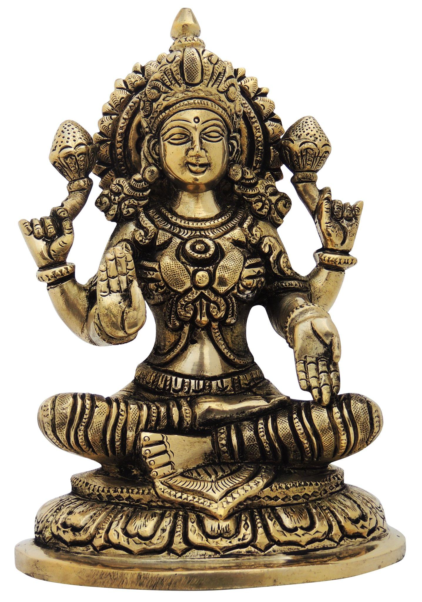 Brass Lakshmi — 7.5"