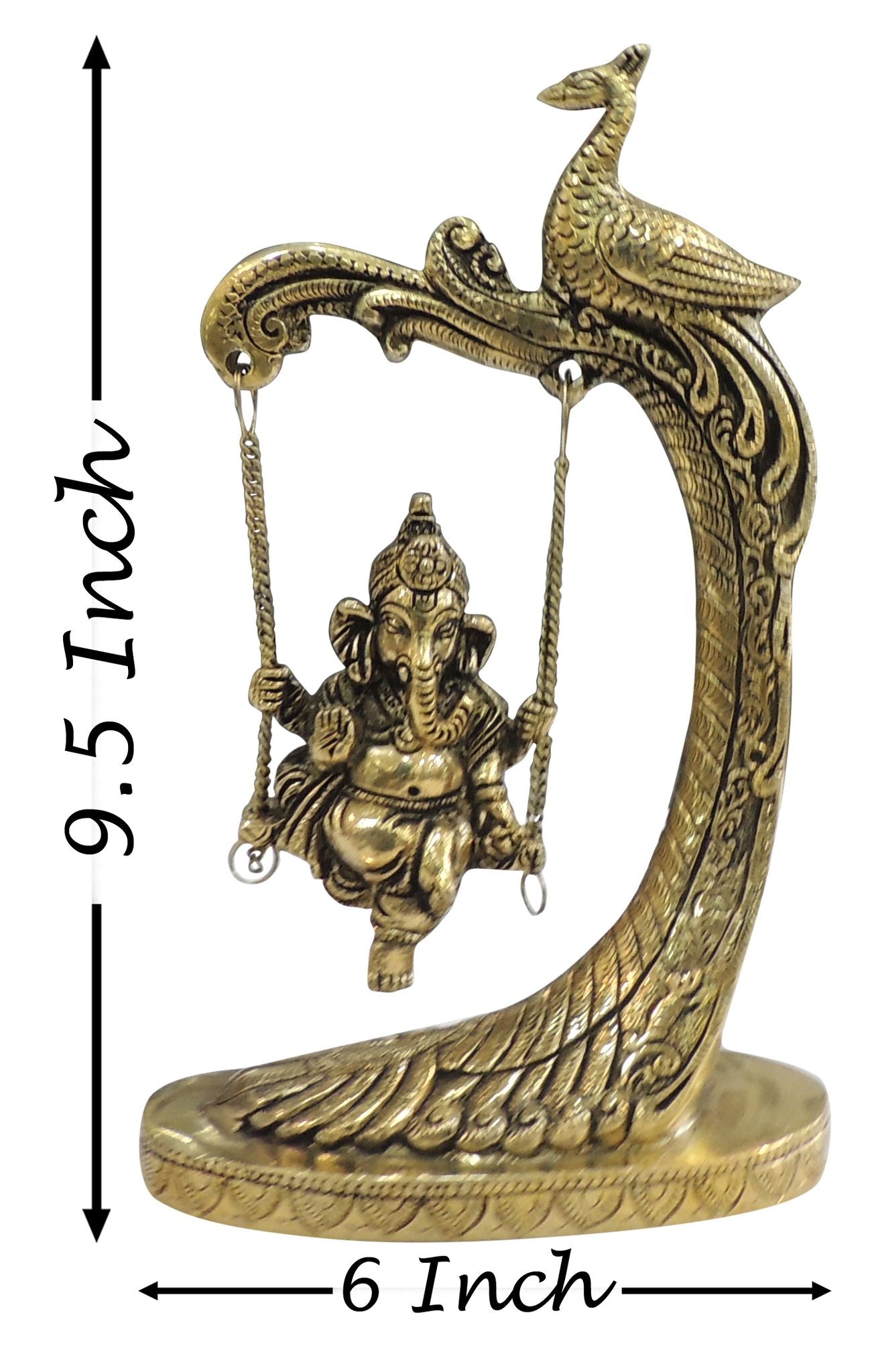 Brass Ganesh — 9.5"