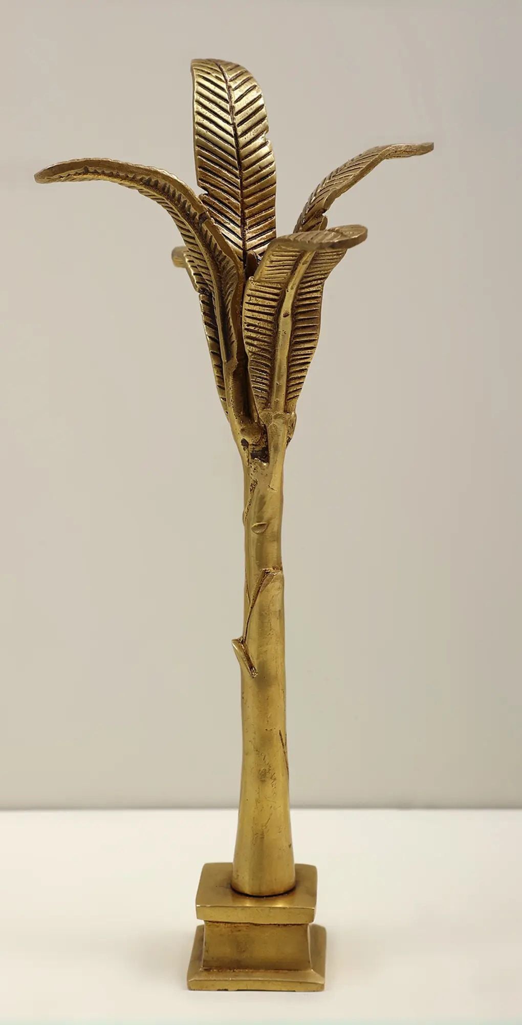 Brass Table Decor Banana Tree — 11.5"