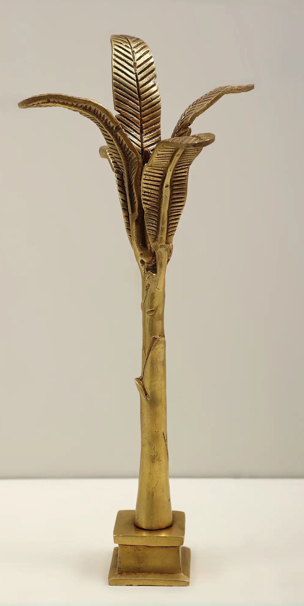 Brass Table Decor Banana Tree — 11.5"