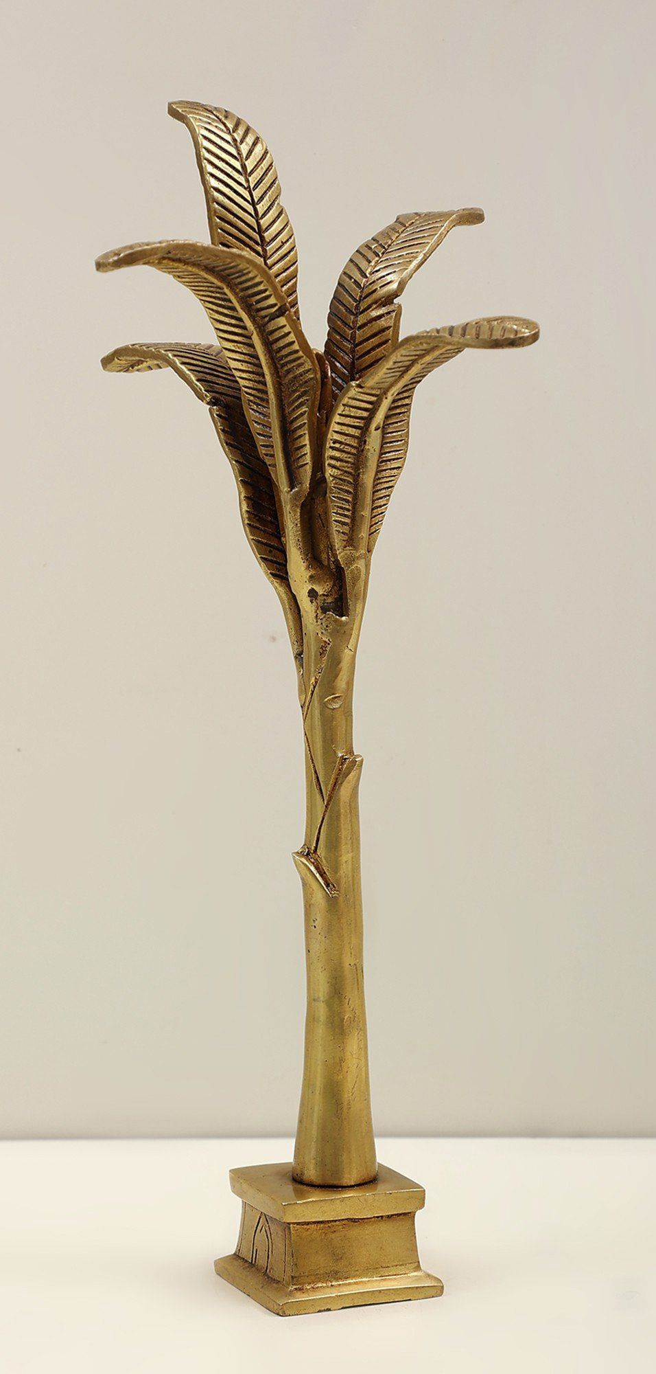 Brass Table Decor Banana Tree — 11.5"