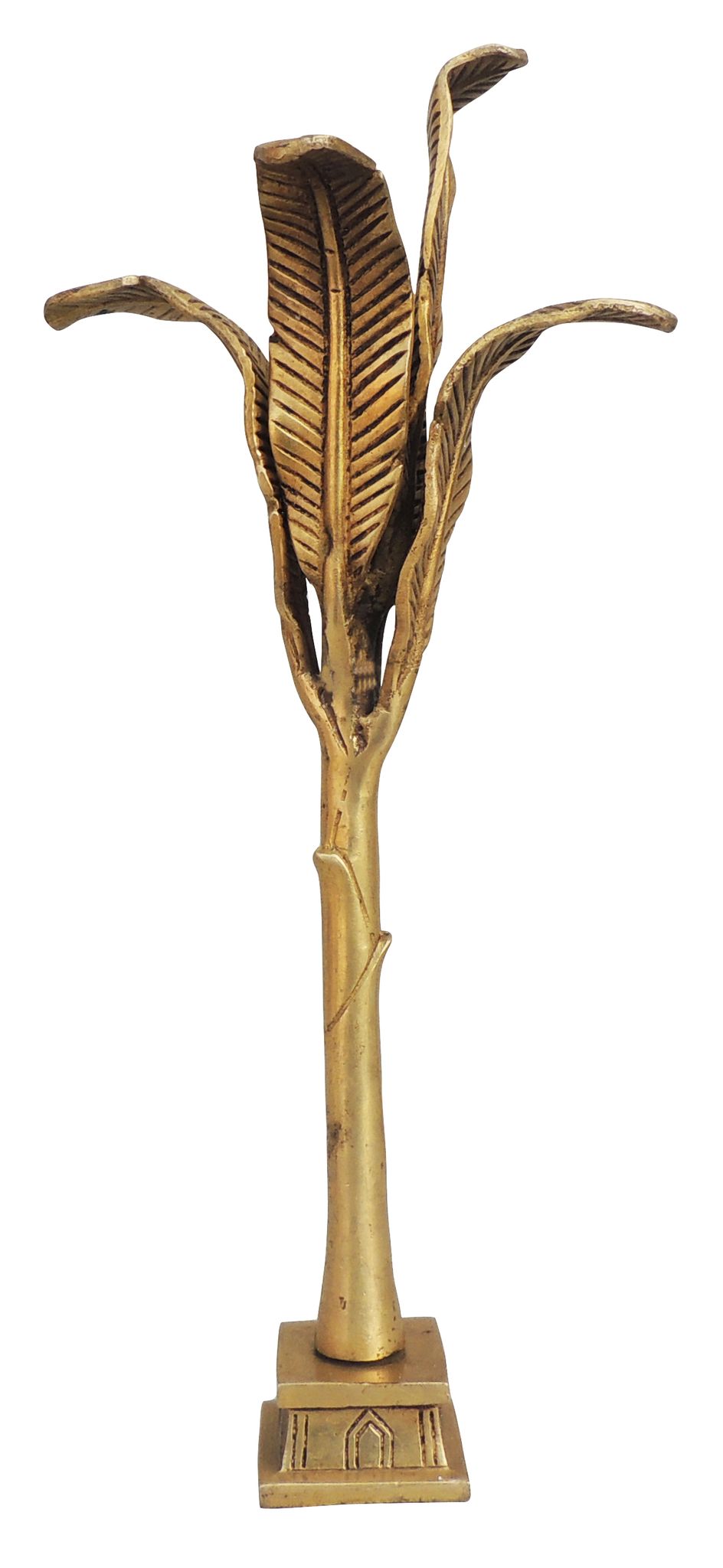 Brass Table Decor Banana Tree — 11"