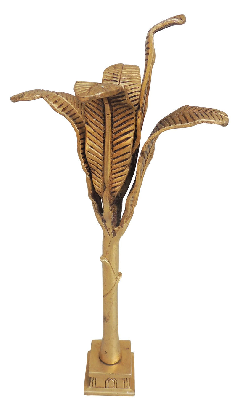 Brass Table Decor Banana Tree — 11"