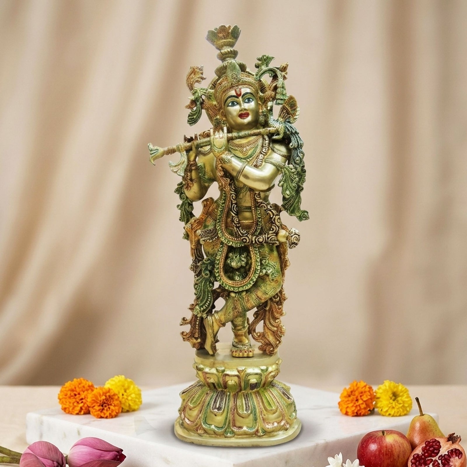 Brass Krishna — 32.5"