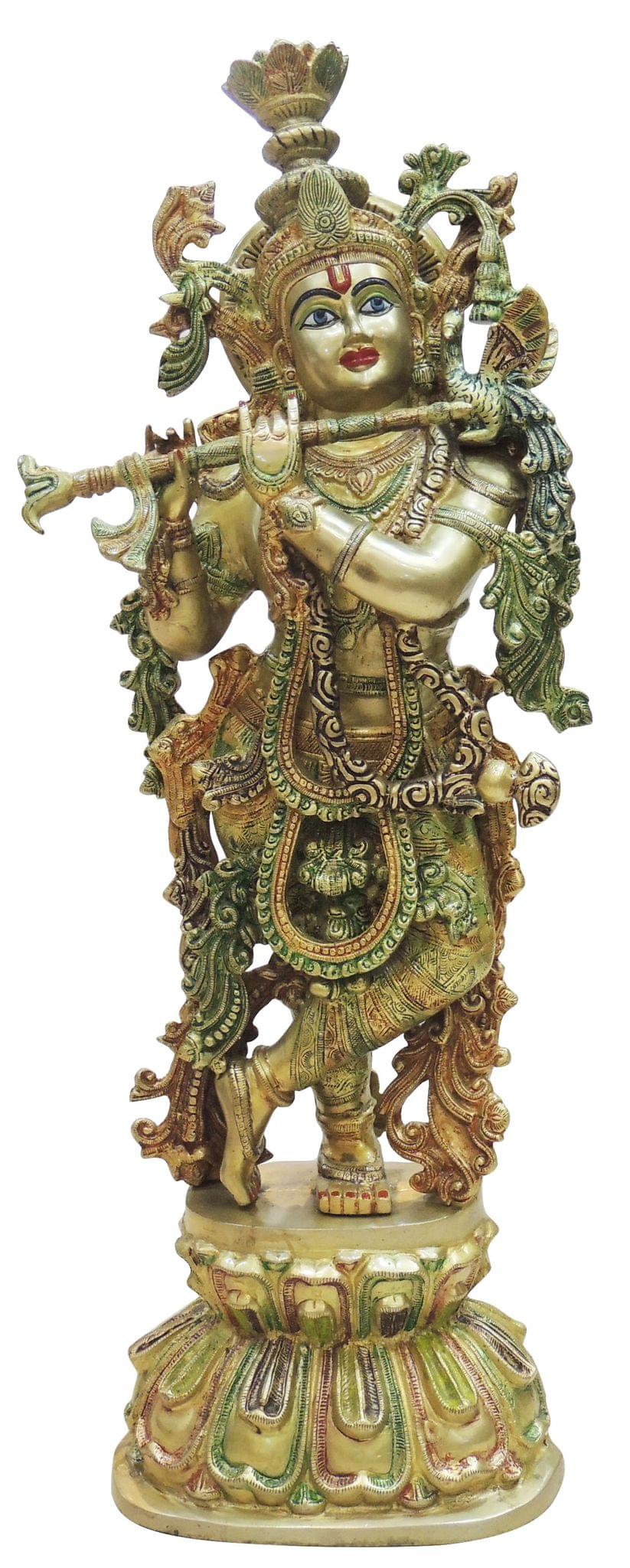 Brass Krishna — 32.5"