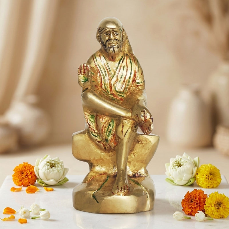 Brass Sai Baba — 7"
