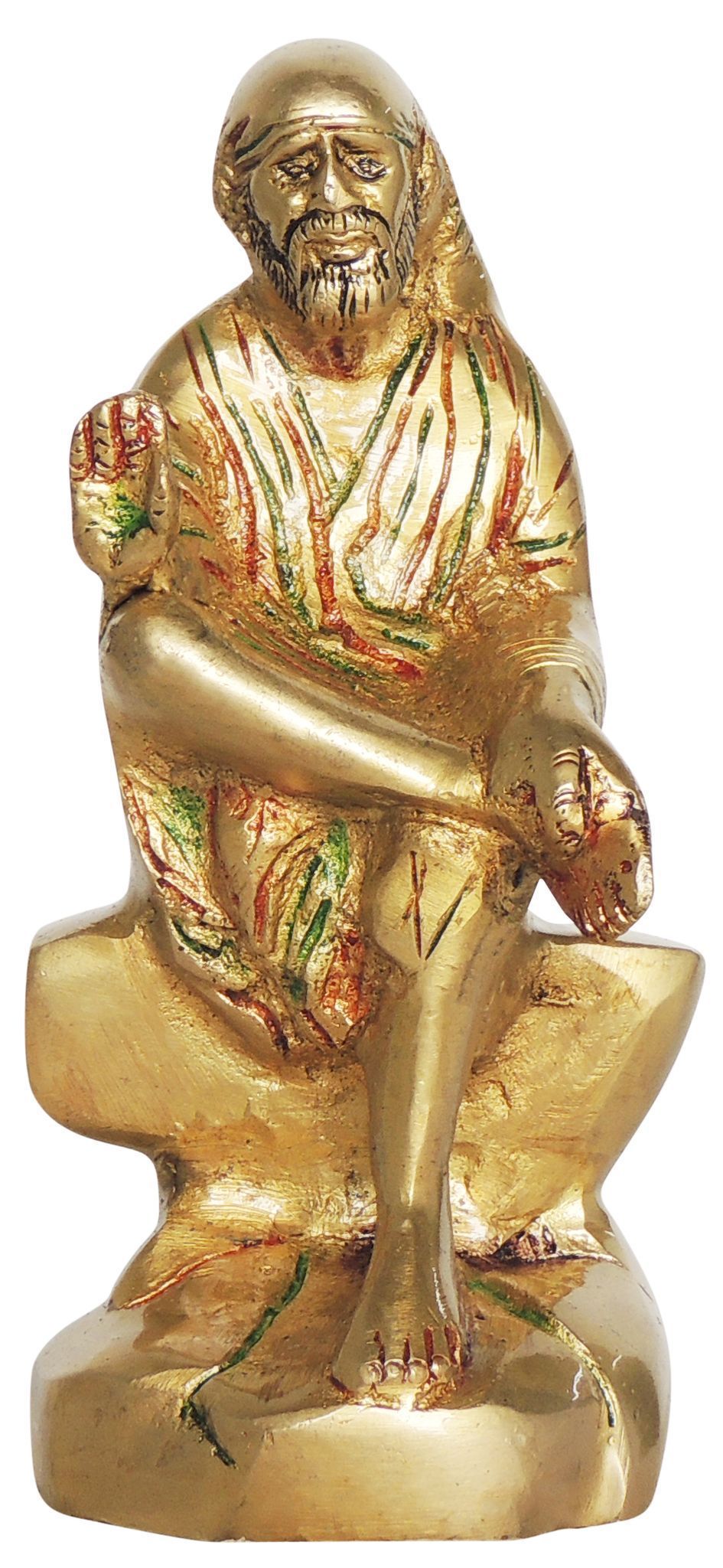Brass Sai Baba — 7"