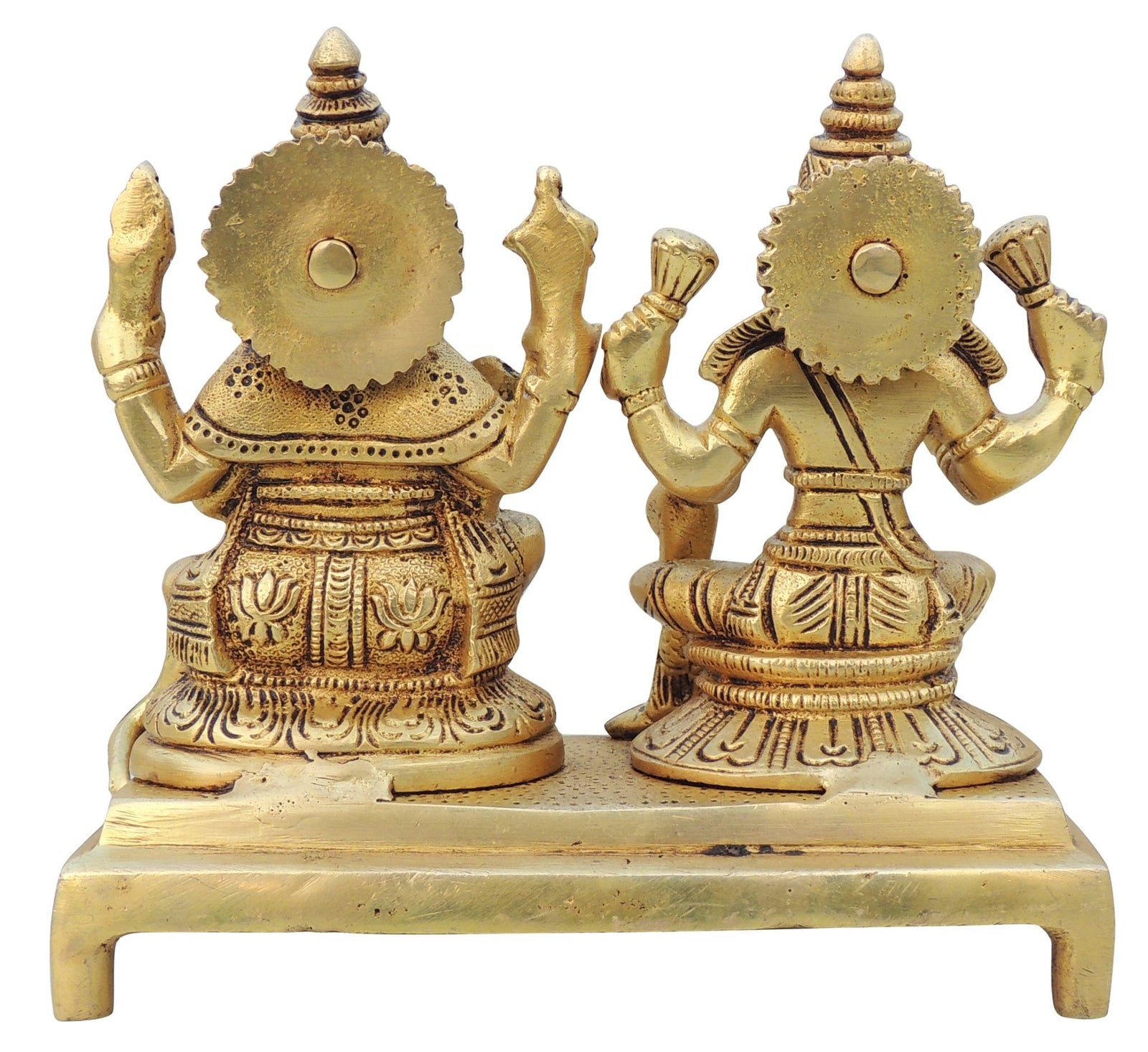 Brass Lakshmi-Ganesh Set — 6"