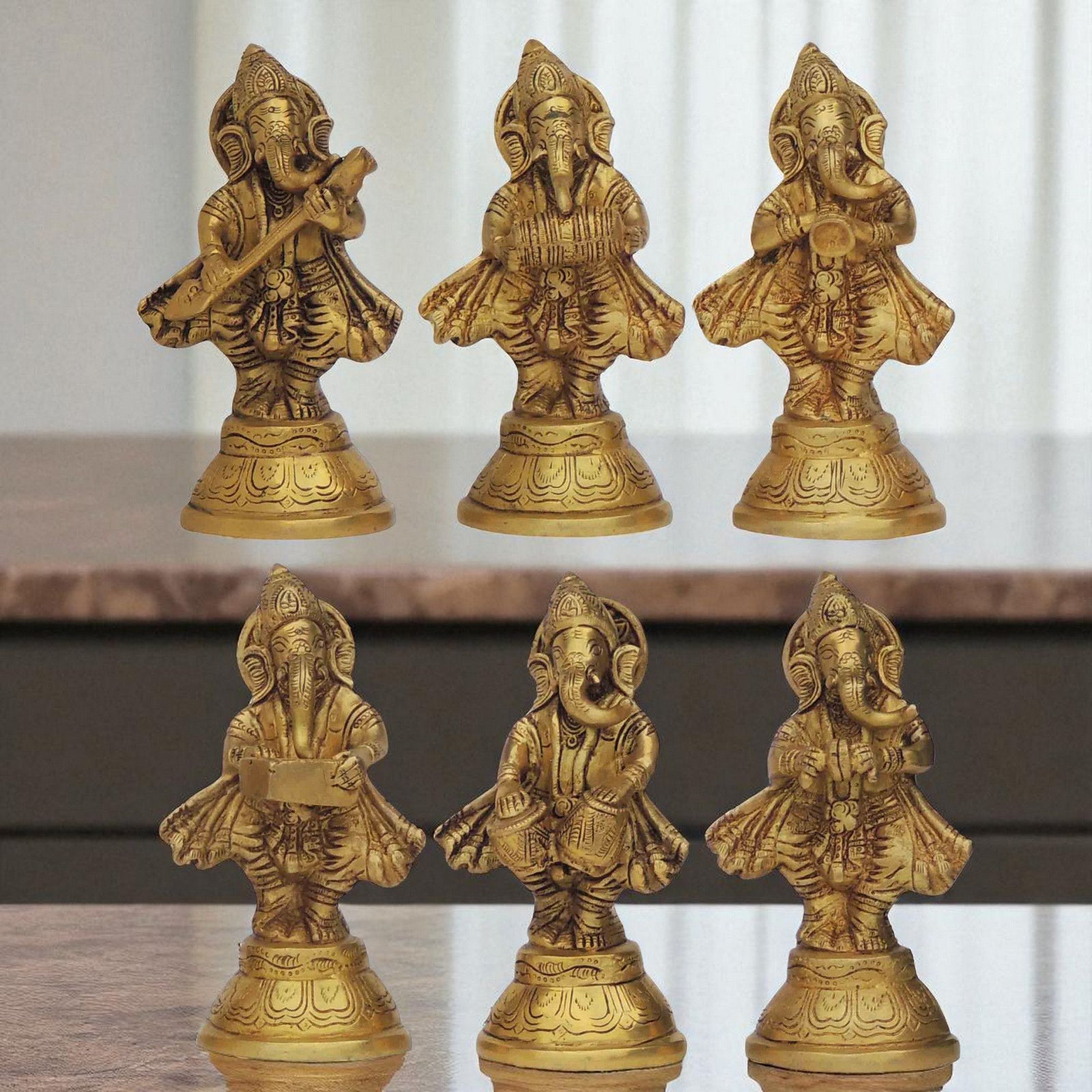 Brass Ganesh — 6"