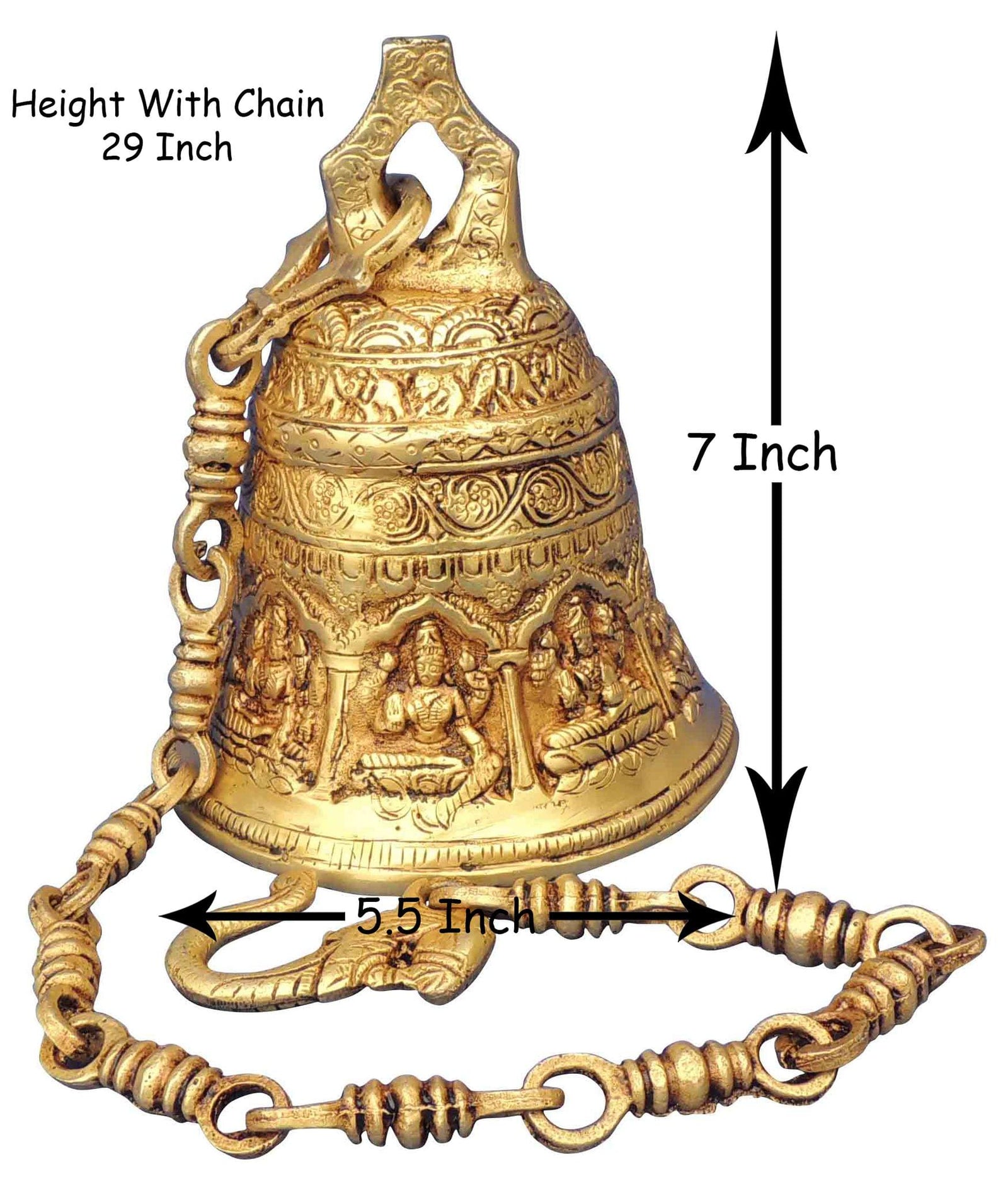 Brass Bell Chain — 7"