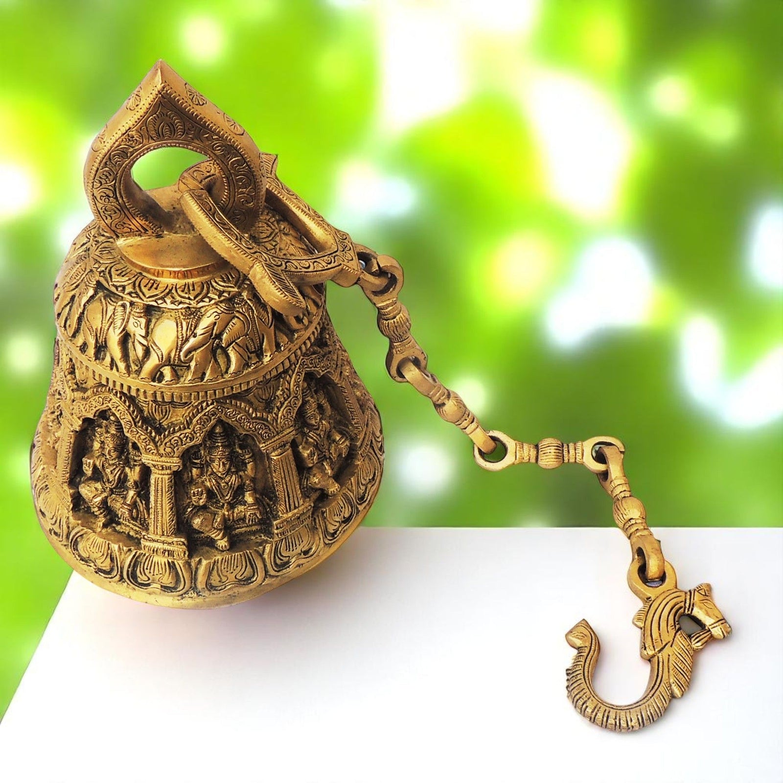 Brass Wall Temple Bell, Ghanta — 12.5"