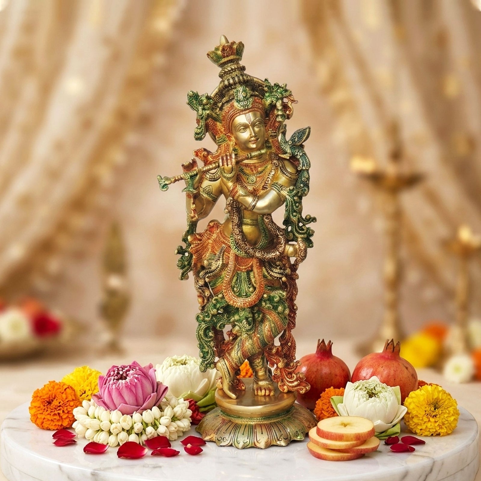 Brass Krishna — 25.5"