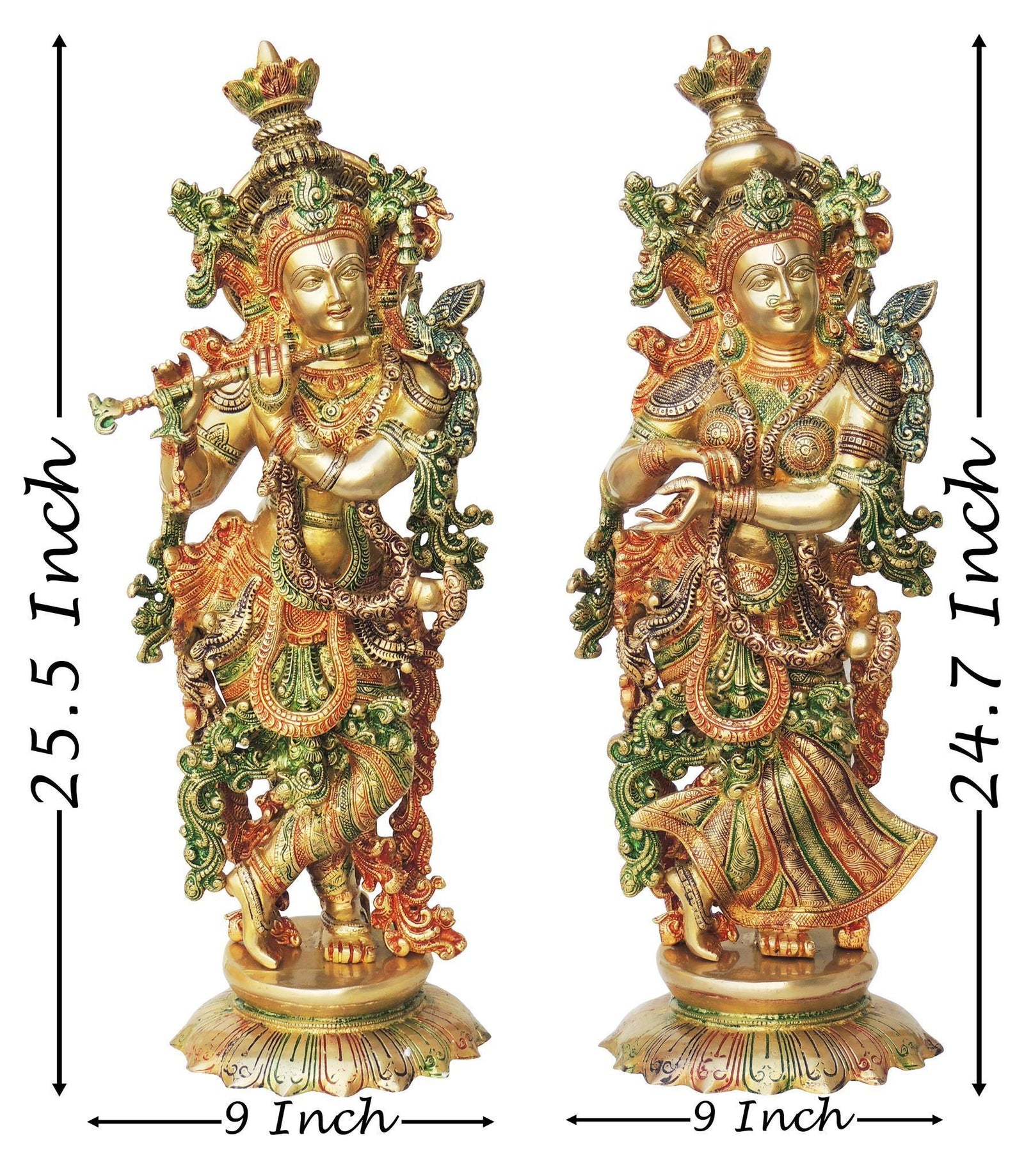 Brass Radha-Krishna — 25.5"