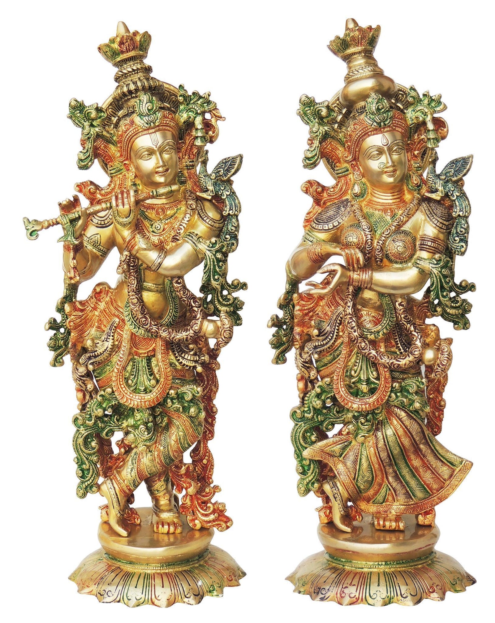 Brass Radha-Krishna — 25.5"