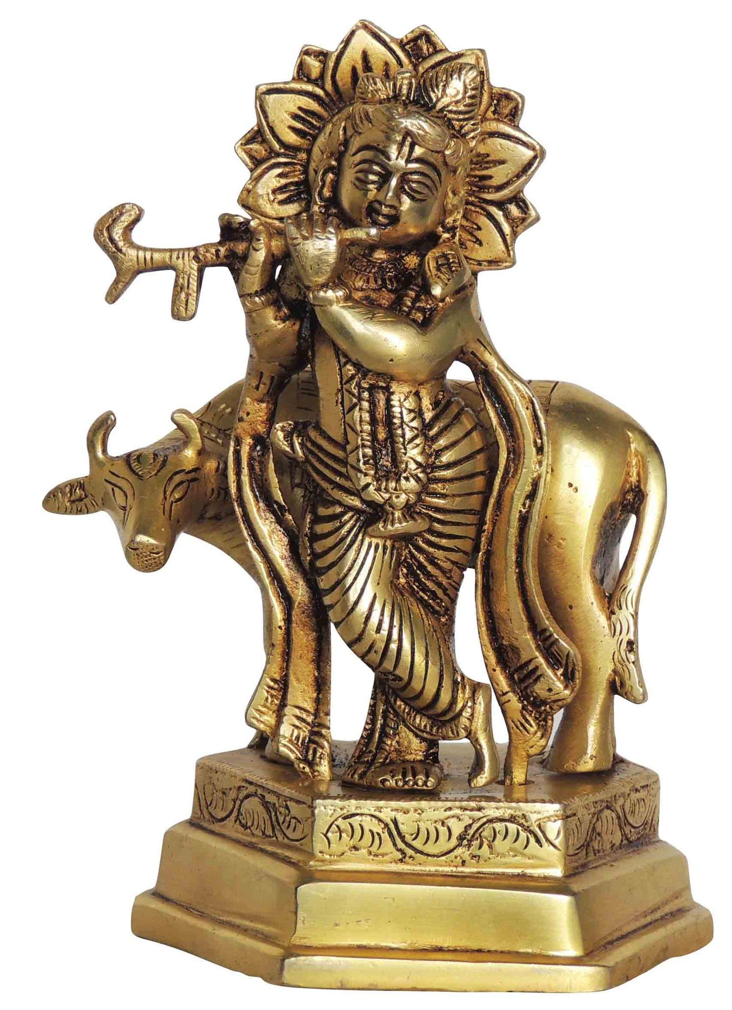 Brass Krishna — 6.6"