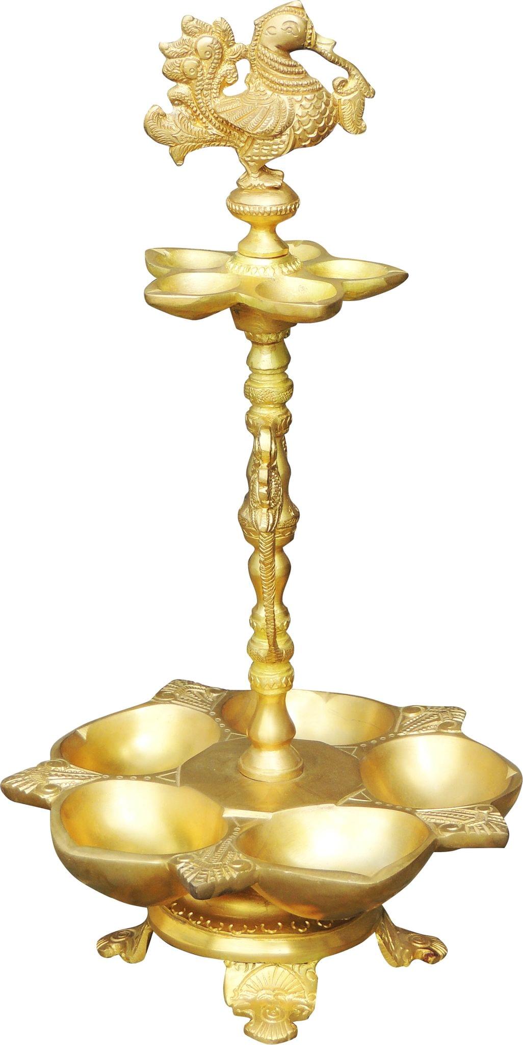 Brass Hen (Murga) Deepak7.4*7.4*14 Inch — 14"
