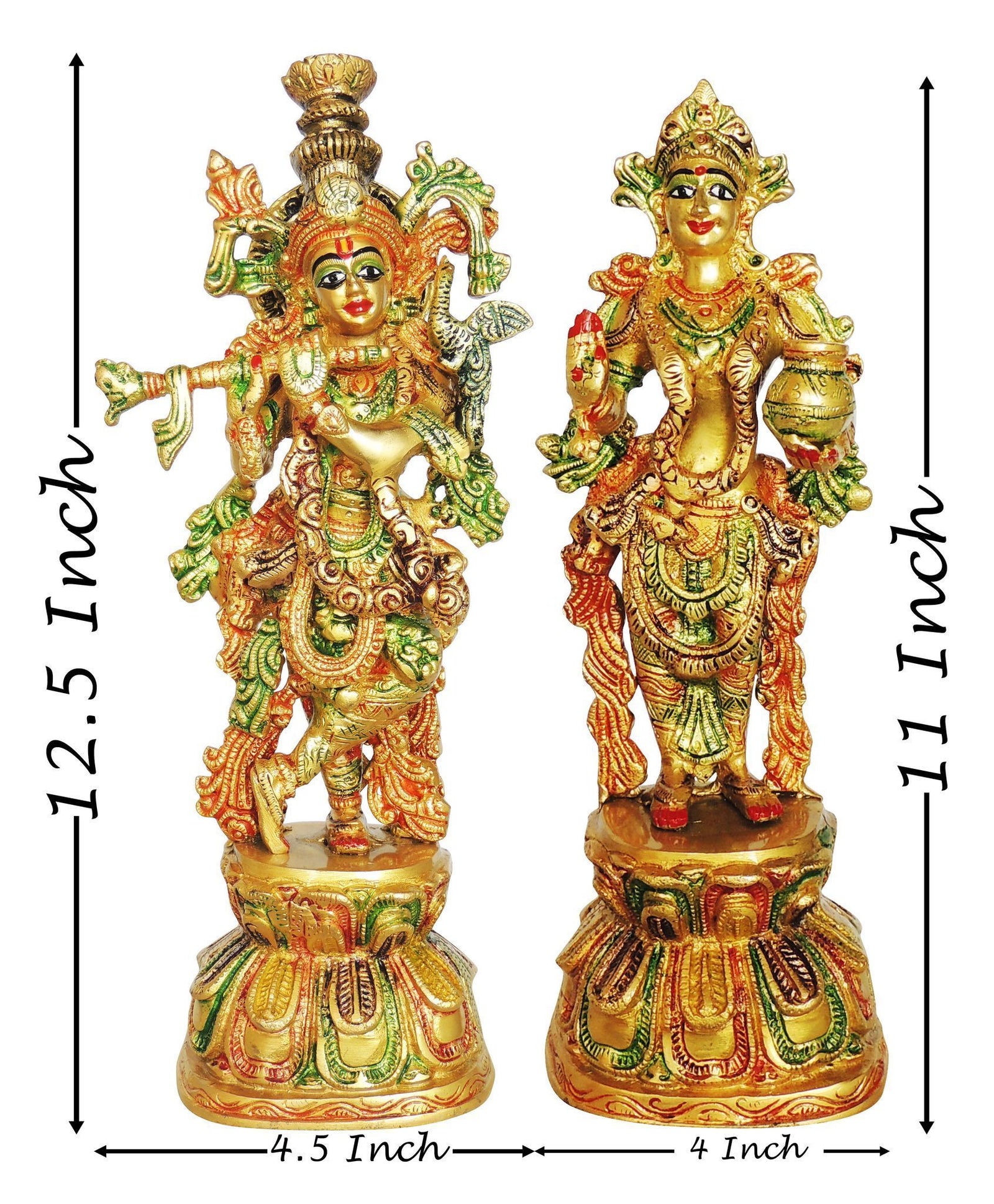 Brass Radha-Krishna