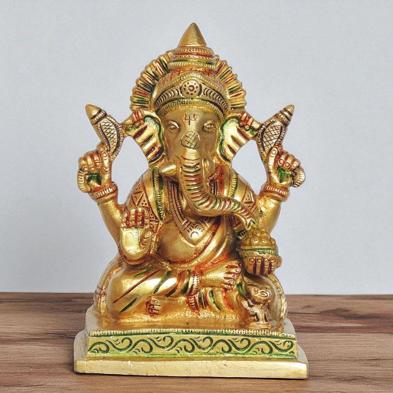 Brass Ganesh — 5.5"