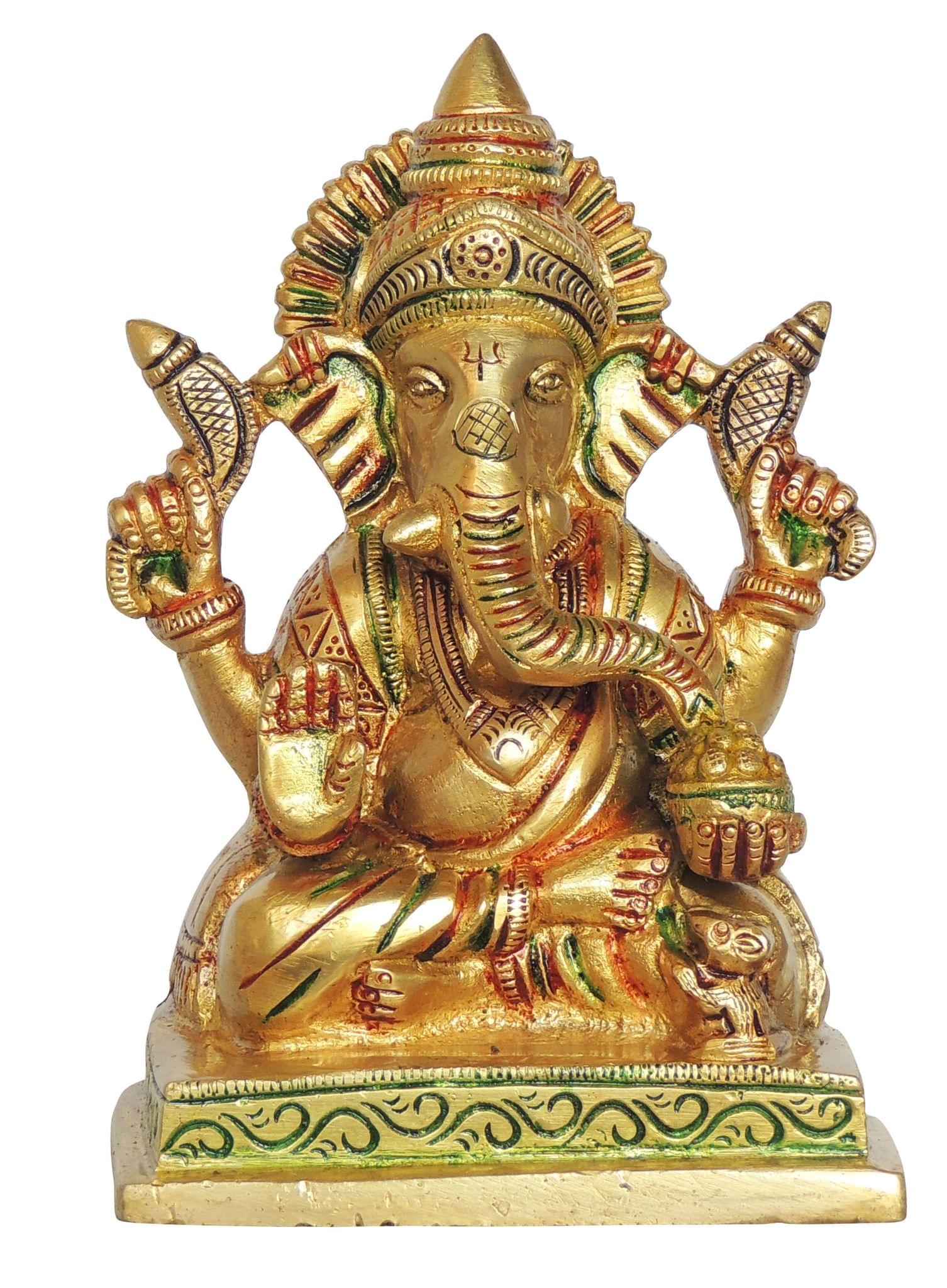 Brass Ganesh — 5.5"