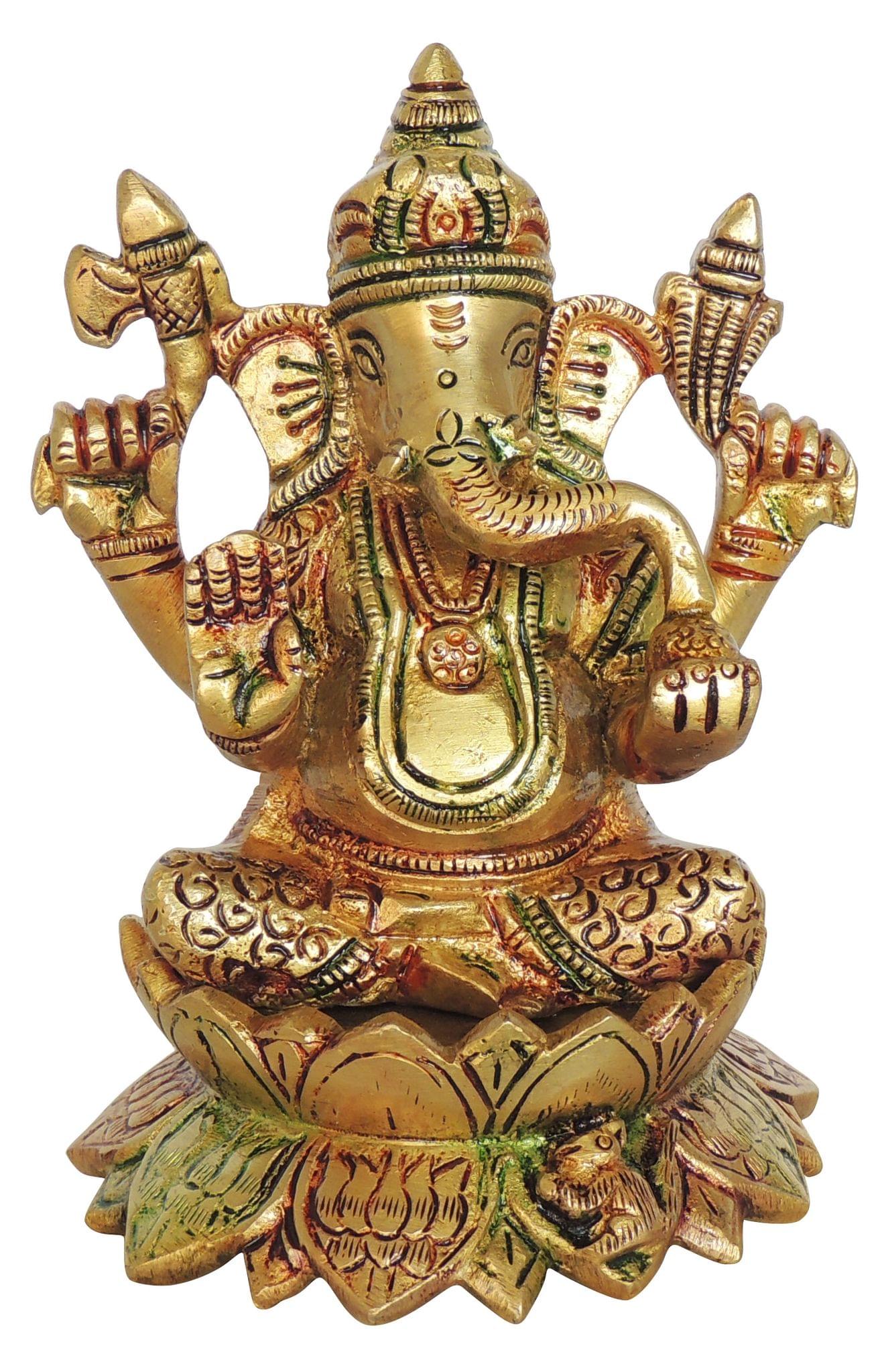 Brass Ganesh — 5.5"