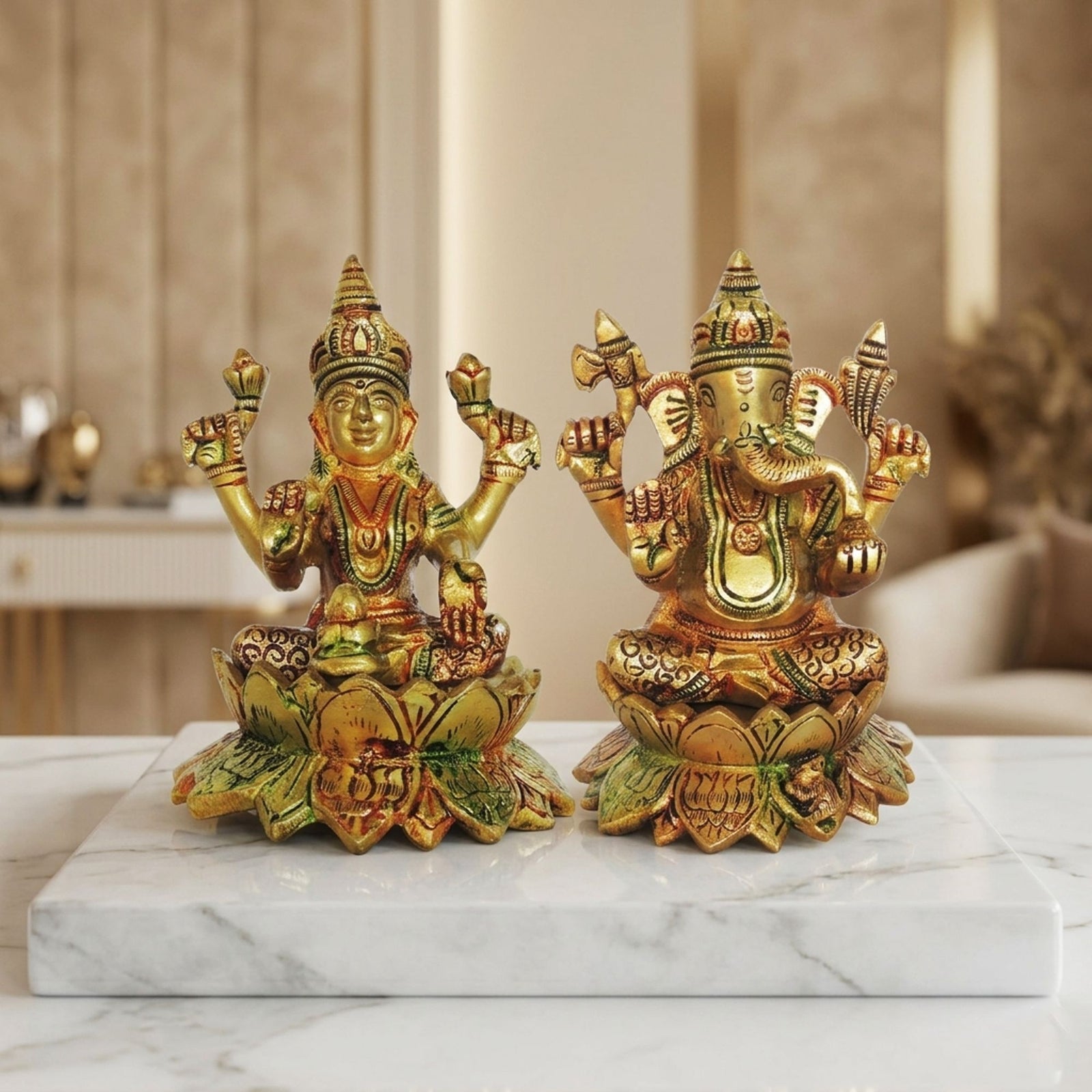 Brass Lakshmi-Ganesh Set