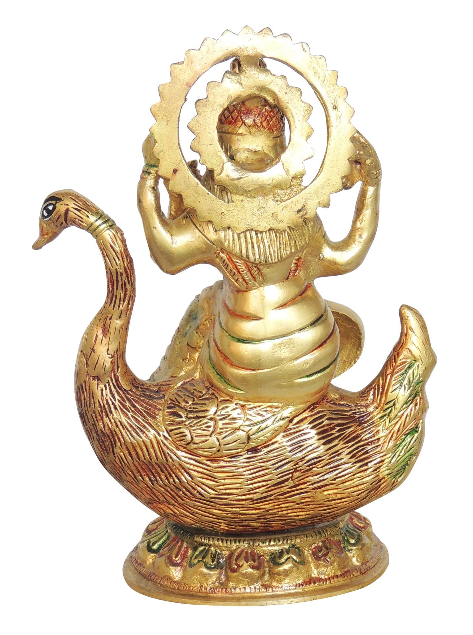 Brass Saraswati — 8.2"