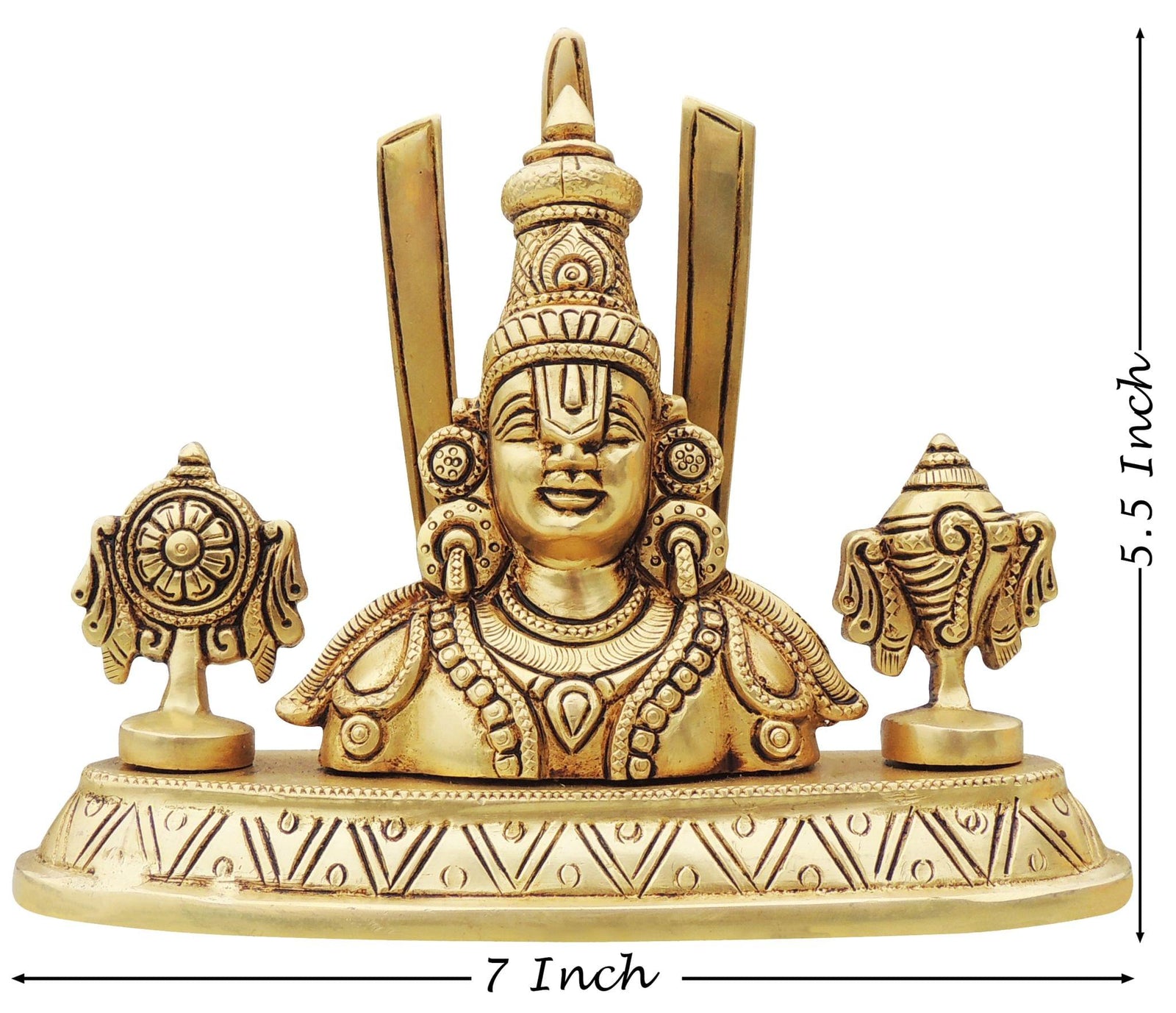 Brass Tirupati — 5.5"