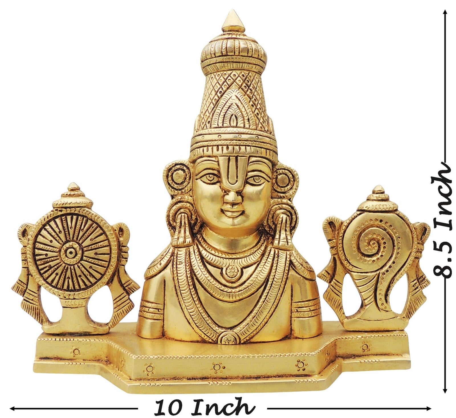 Brass Tirupati — 8.5"