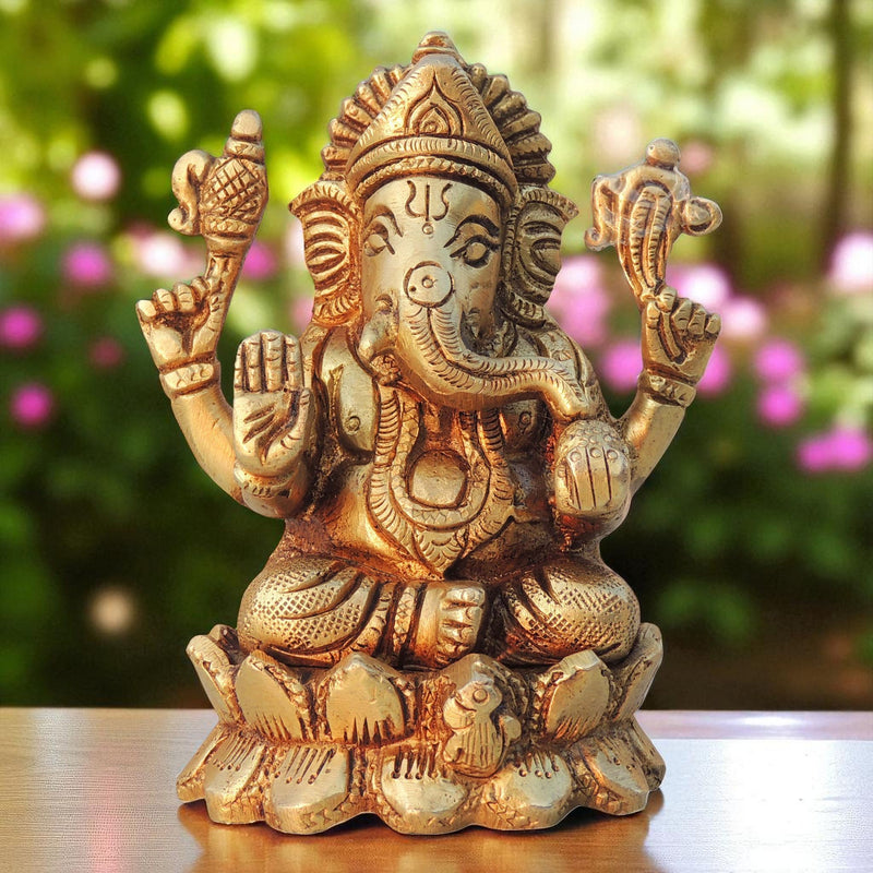 Brass Ganesh — 4"