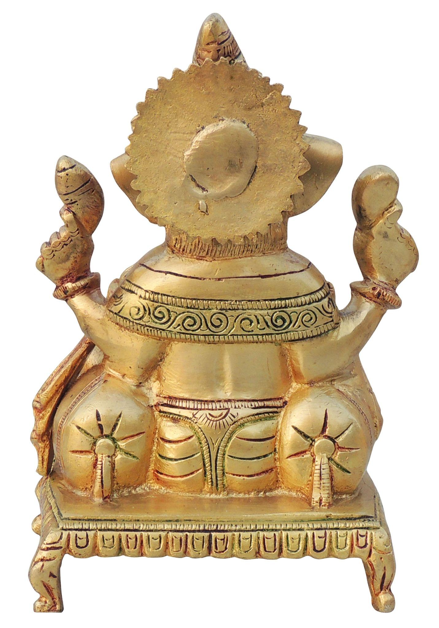 Brass Ganesh — 8.2"