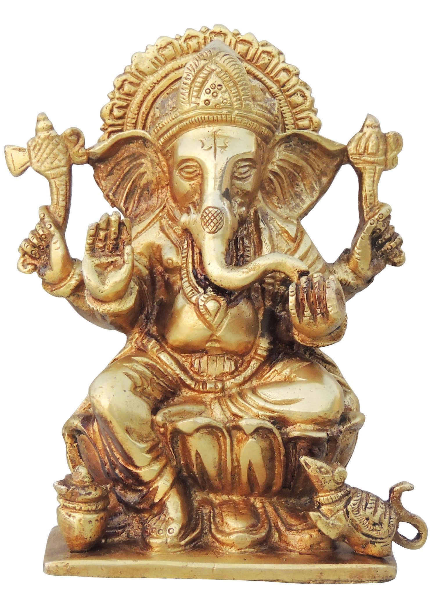 Brass Ganesh — 6.5"