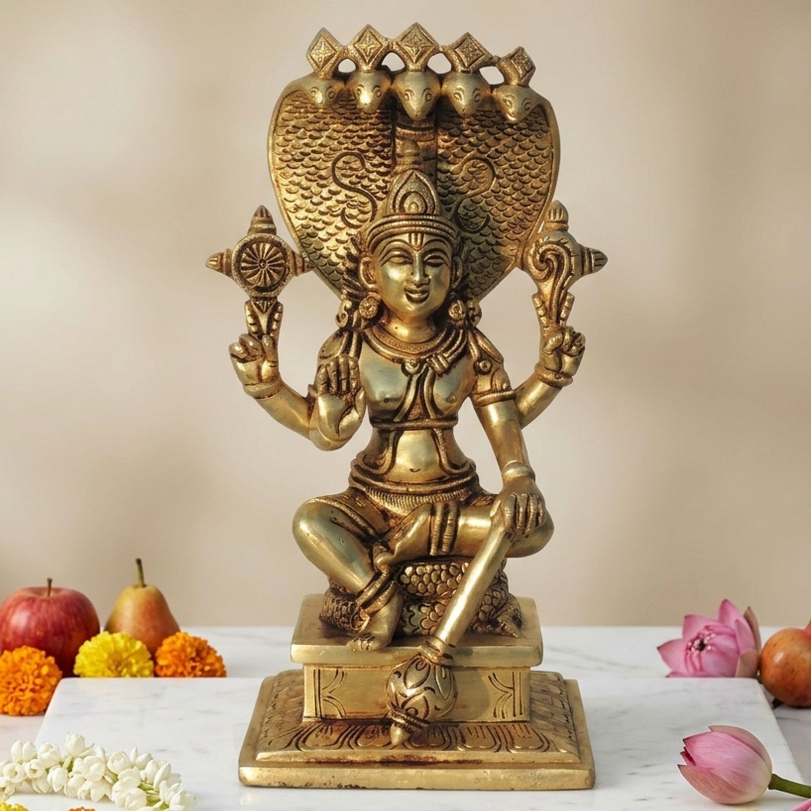 Brass Vishnu — 9.5"