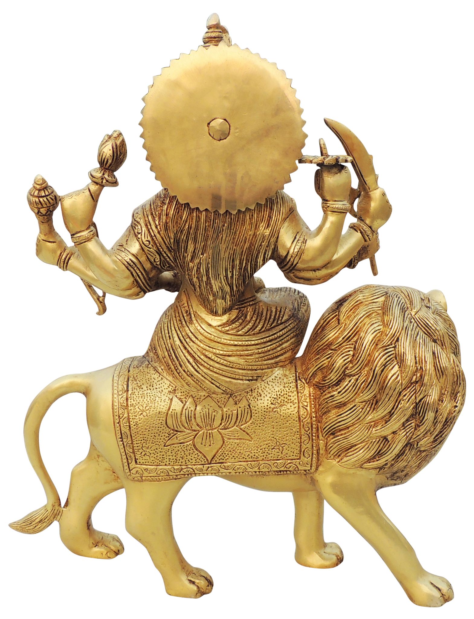 Brass Durga, Sitting — 17"
