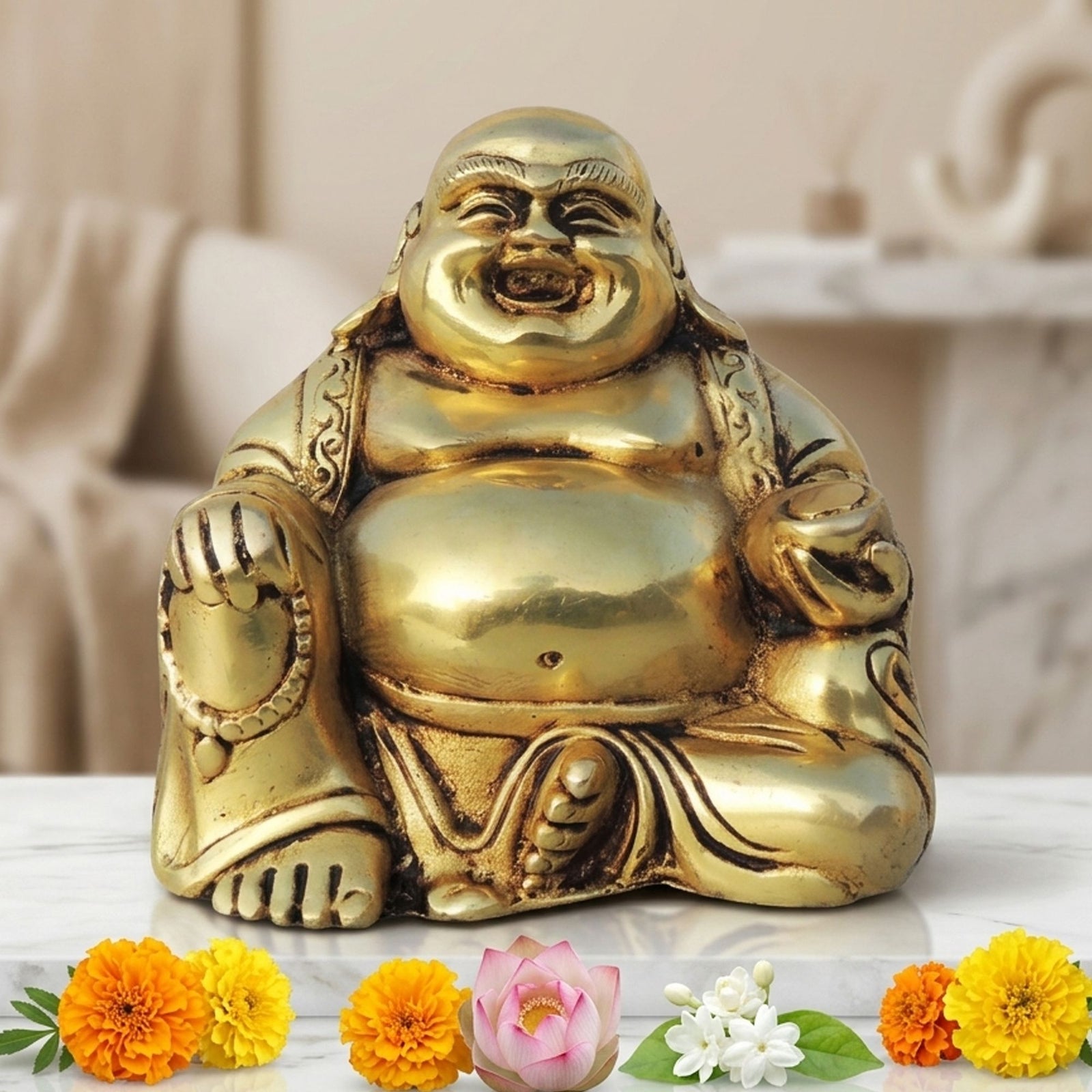 Brass Buddha — 4.2"