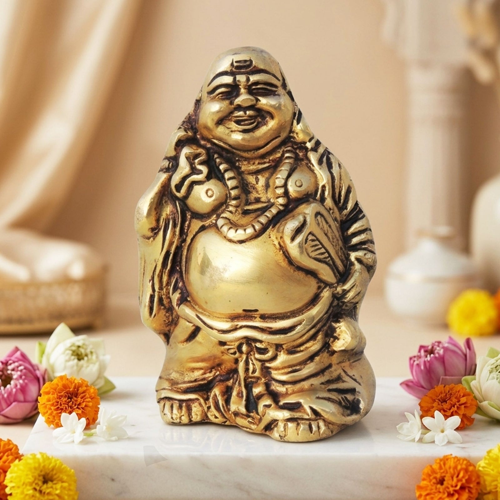 Brass Buddha — 4.2"