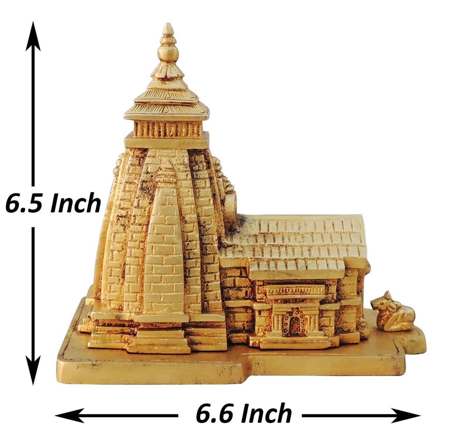 Brass Kedarnath Mandir Model Temple — 6.5"