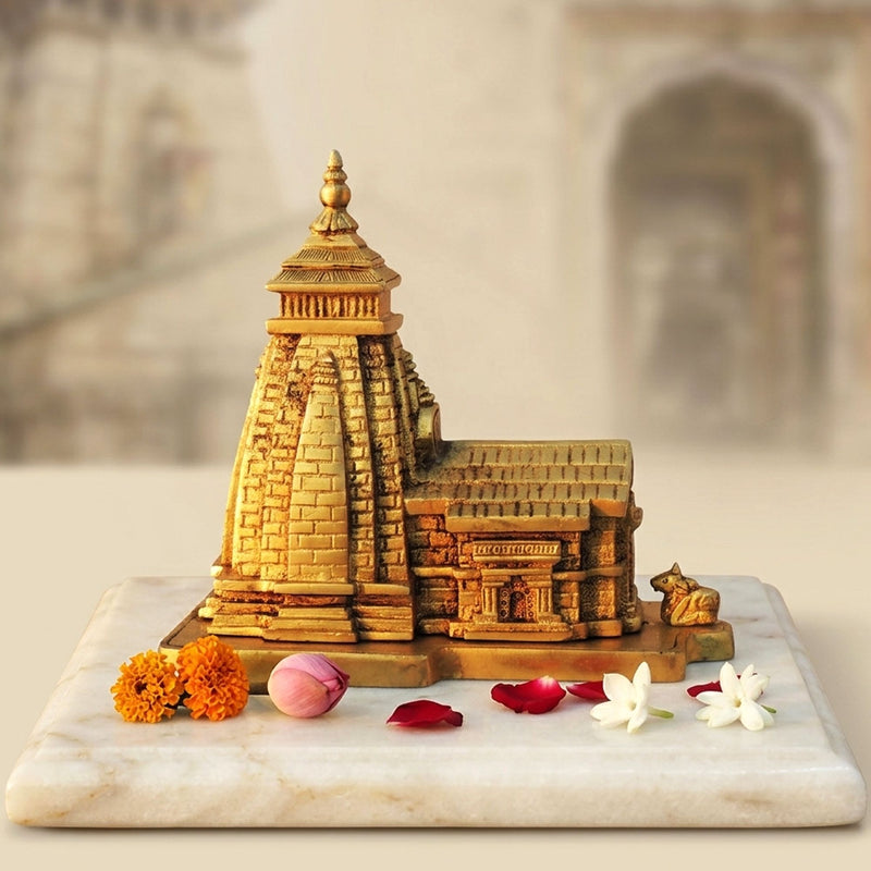 Brass Kedarnath Mandir Model Temple — 6.5"
