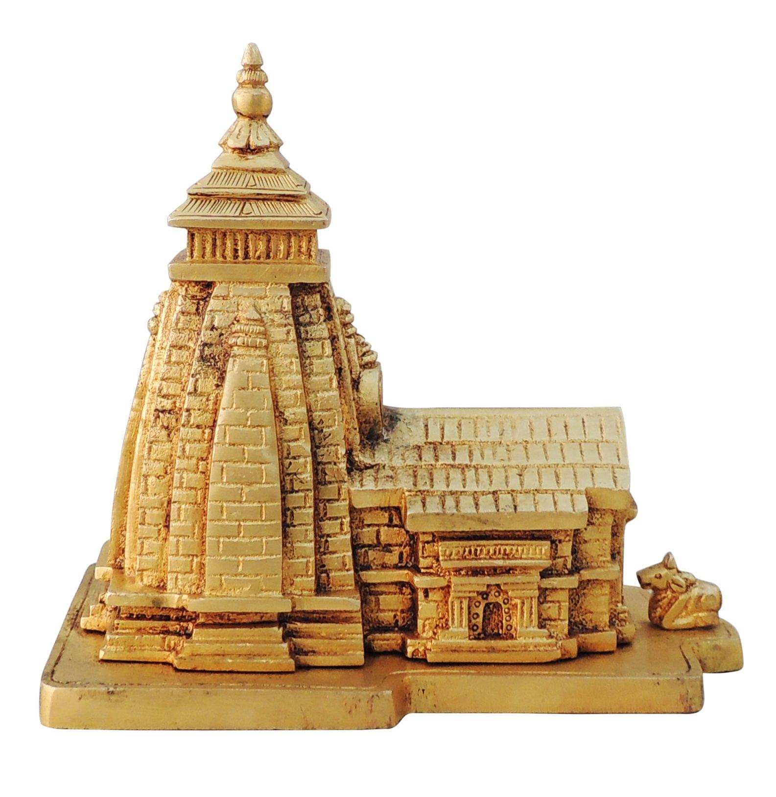 Brass Kedarnath Mandir Model Temple — 6.5"
