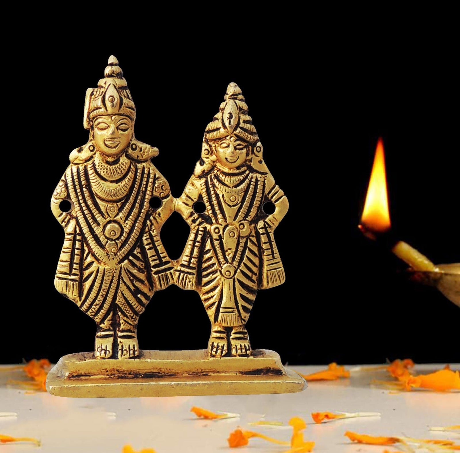Brass Rukmini Vitthal — 2.7"