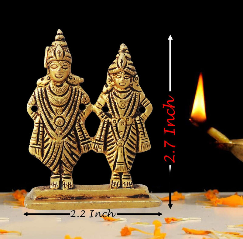 Brass Rukmini Vitthal — 2.7"