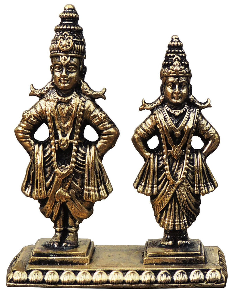 Brass Rukmini Vitthal — 2.2"