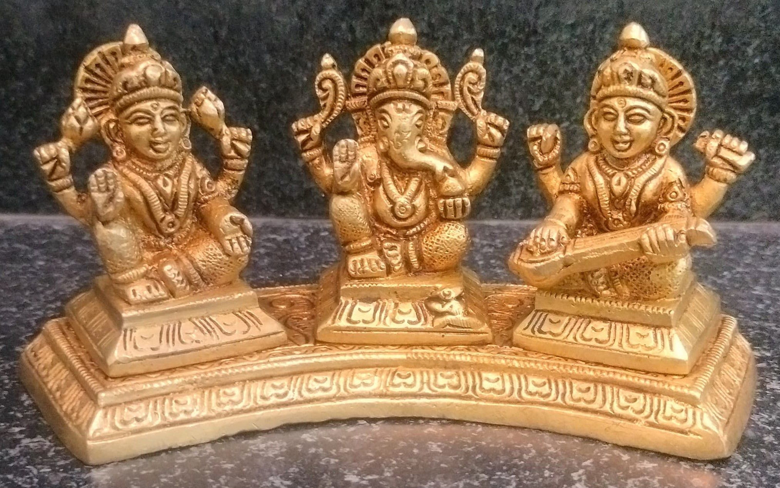Brass Lakshmi-Ganesh Set — 3"