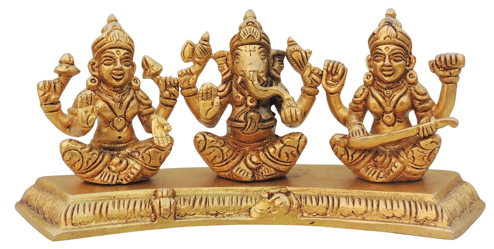 Brass Lakshmi-Ganesh Set — 3.5"